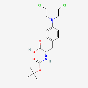 molecular formula C18H26Cl2N2O4 B3155060 Boc-4-bis(2-chloroethyl)amino-L-phenylalanine CAS No. 79145-92-9