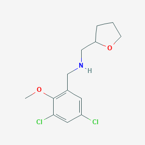 molecular formula C13H17Cl2NO2 B315507 N-(3,5-dichloro-2-methoxybenzyl)-N-(tetrahydro-2-furanylmethyl)amine 