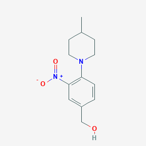 molecular formula C13H18N2O3 B3155071 (4-(4-Methylpiperidin-1-yl)-3-nitrophenyl)methanol CAS No. 791587-68-3