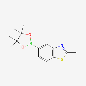 molecular formula C14H18BNO2S B3155085 2-Methyl-5-(4,4,5,5-tetramethyl-1,3,2-dioxaborolan-2-yl)benzo[d]thiazole CAS No. 791614-90-9