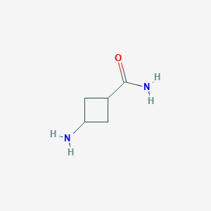 molecular formula C5H10N2O B3155092 cis-3-Aminocyclobutanecarboxamide CAS No. 791736-59-9