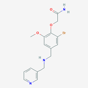 molecular formula C16H18BrN3O3 B315515 2-(2-Bromo-6-methoxy-4-{[(3-pyridinylmethyl)amino]methyl}phenoxy)acetamide 