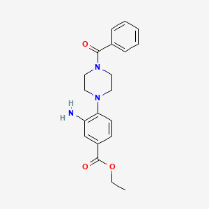 molecular formula C20H23N3O3 B3155154 Ethyl 3-amino-4-(4-benzoylpiperazin-1-yl)benzoate CAS No. 792946-70-4
