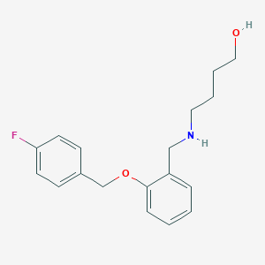 molecular formula C18H22FNO2 B315517 4-({2-[(4-Fluorobenzyl)oxy]benzyl}amino)-1-butanol 