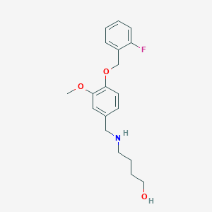 molecular formula C19H24FNO3 B315518 4-({4-[(2-Fluorobenzyl)oxy]-3-methoxybenzyl}amino)-1-butanol 