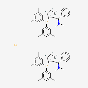 molecular formula C60H66FeN2P2 B3155198 (S,S)-(-)-2,2'-Bis[(R)-(N,N-dimethylamino)(phenyl)methyl]-1,1'-bis(DI(3,5-dimethylphenyl)phosphino)ferrocene CAS No. 793718-16-8