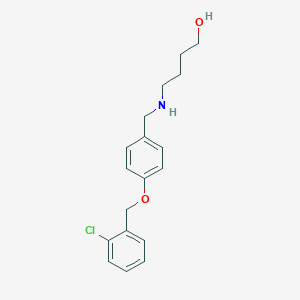 molecular formula C18H22ClNO2 B315520 4-({4-[(2-Chlorobenzyl)oxy]benzyl}amino)butan-1-ol 