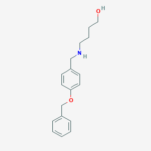 molecular formula C18H23NO2 B315521 4-{[4-(Benzyloxy)benzyl]amino}butan-1-ol 