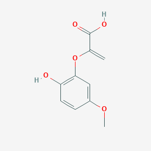 molecular formula C10H10O5 B3155212 2-(2-羟基-5-甲氧基苯氧基)丙烯酸 CAS No. 79458-62-1