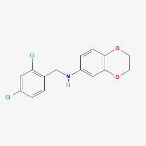 N-(2,4-dichlorobenzyl)-N-(2,3-dihydro-1,4-benzodioxin-6-yl)amine