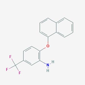 molecular formula C17H12F3NO B3155247 2-(1-Naphthyloxy)-5-(trifluoromethyl)aniline CAS No. 79567-21-8