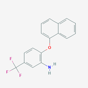 molecular formula C17H12F3NO B3155247 2-(1-萘氧基)-5-(三氟甲基)苯胺 CAS No. 79567-21-8