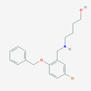 molecular formula C18H22BrNO2 B315525 4-{[2-(Benzyloxy)-5-bromobenzyl]amino}-1-butanol 