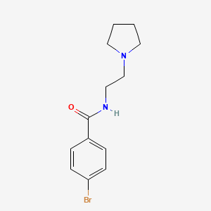 molecular formula C13H17BrN2O B3155280 4-溴-N-(2-吡咯烷-1-基-乙基)-苯甲酰胺 CAS No. 796888-28-3