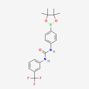 1-(4-(4,4,5,5-Tetramethyl-1,3,2-dioxaborolan-2-yl)phenyl)-3-(3-(trifluoromethyl)phenyl)urea
