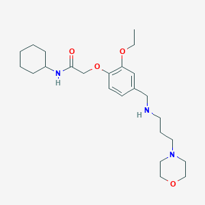 molecular formula C24H39N3O4 B315532 N-cyclohexyl-2-[2-ethoxy-4-({[3-(4-morpholinyl)propyl]amino}methyl)phenoxy]acetamide 
