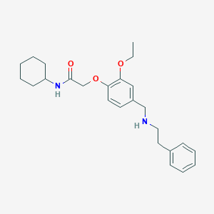 molecular formula C25H34N2O3 B315535 N-cyclohexyl-2-(2-ethoxy-4-{[(2-phenylethyl)amino]methyl}phenoxy)acetamide 