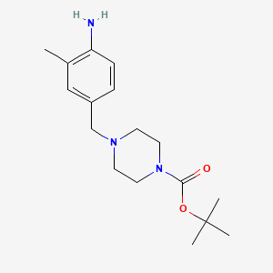 molecular formula C17H27N3O2 B3155353 tert-Butyl 4-(4-amino-3-methylbenzyl)piperazine-1-carboxylate CAS No. 797792-59-7