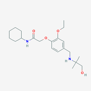 molecular formula C21H34N2O4 B315536 N-cyclohexyl-2-(2-ethoxy-4-{[(2-hydroxy-1,1-dimethylethyl)amino]methyl}phenoxy)acetamide 