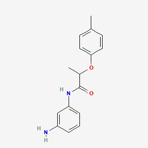 molecular formula C16H18N2O2 B3155397 N-(3-Aminophenyl)-2-(4-methylphenoxy)propanamide CAS No. 79912-10-0