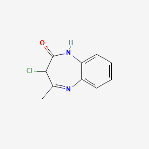 molecular formula C10H9ClN2O B3155402 3-Chloro-4-methyl-1,3-dihydro-2H-1,5-benzodiazepin-2-one CAS No. 79923-72-1
