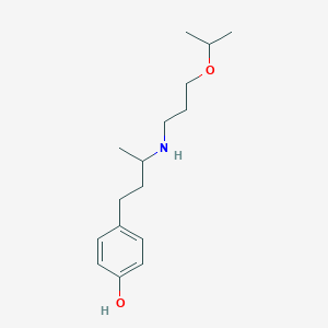 molecular formula C16H27NO2 B3155419 4-[3-(3-Isopropoxy-propylamino)-butyl]-phenol CAS No. 799260-50-7