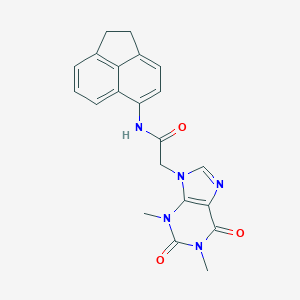 molecular formula C21H19N5O3 B315543 N-(1,2-dihydro-5-acenaphthylenyl)-2-(1,3-dimethyl-2,6-dioxo-1,2,3,6-tetrahydro-9H-purin-9-yl)acetamide 