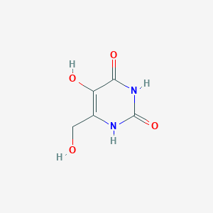 molecular formula C5H6N2O4 B3155443 6-(Hydroxymethyl)-5-hydroxyuracil CAS No. 80029-06-7