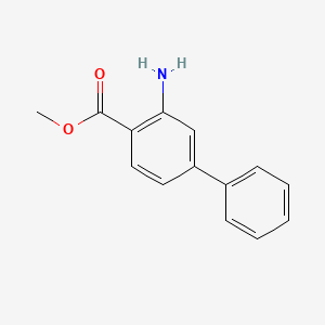 molecular formula C14H13NO2 B3155444 Methyl 3-aminobiphenyl-4-carboxylate CAS No. 800375-15-9