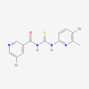 molecular formula C13H10Br2N4OS B315546 N-(5-bromo-6-methyl-2-pyridinyl)-N'-[(5-bromo-3-pyridinyl)carbonyl]thiourea 