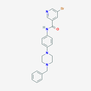 molecular formula C23H23BrN4O B315547 N-[4-(4-benzyl-1-piperazinyl)phenyl]-5-bromonicotinamide 