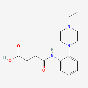 molecular formula C16H23N3O3 B3155486 N-[2-(4-乙基哌嗪-1-基)-苯基]-琥珀酰胺酸 CAS No. 801227-62-3
