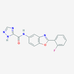 N-[2-(2-fluorophenyl)-1,3-benzoxazol-5-yl]-1H-1,2,4-triazole-5-carboxamide