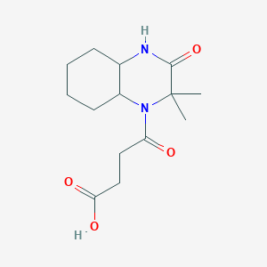 molecular formula C14H22N2O4 B3155494 4-(2,2-Dimethyl-3-oxo-octahydro-quinoxalin-1-YL)-4-oxo-butyric acid CAS No. 801228-30-8