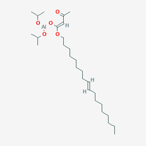 molecular formula C28H53AlO5 B3155594 Aluminum 9-octadecenylaceto-acetate diisopropoxide CAS No. 80481-35-2
