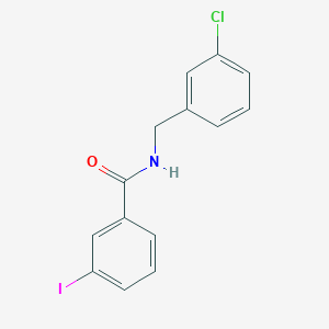 molecular formula C14H11ClINO B3155601 N-[(3-chlorophenyl)methyl]-3-iodobenzamide CAS No. 805270-44-4