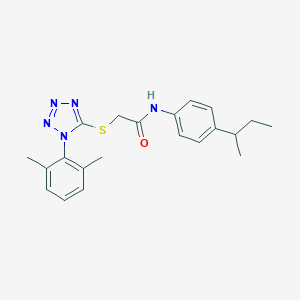 N-(4-sec-butylphenyl)-2-{[1-(2,6-dimethylphenyl)-1H-tetraazol-5-yl]thio}acetamide