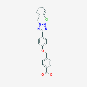 molecular formula C23H19ClN4O3 B315570 Methyl 4-[[4-[2-[(2-chlorophenyl)methyl]tetrazol-5-yl]phenoxy]methyl]benzoate 