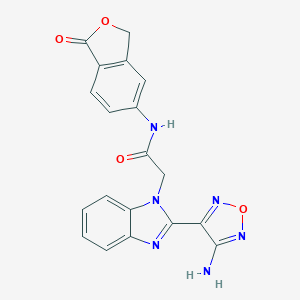molecular formula C19H14N6O4 B315572 2-[2-(4-amino-1,2,5-oxadiazol-3-yl)-1H-benzimidazol-1-yl]-N-(1-oxo-1,3-dihydro-2-benzofuran-5-yl)acetamide 