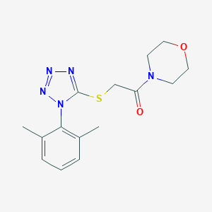 molecular formula C15H19N5O2S B315573 4-({[1-(2,6-dimethylphenyl)-1H-tetraazol-5-yl]thio}acetyl)morpholine 