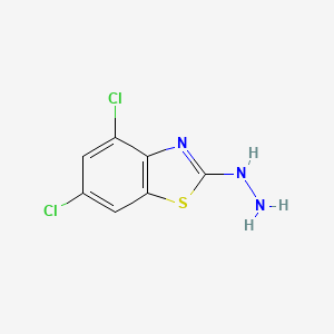 molecular formula C7H5Cl2N3S B3155734 4,6-Dichloro-2-hydrazino-1,3-benzothiazole CAS No. 80945-78-4
