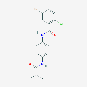 molecular formula C17H16BrClN2O2 B315575 5-bromo-2-chloro-N-[4-(isobutyrylamino)phenyl]benzamide 