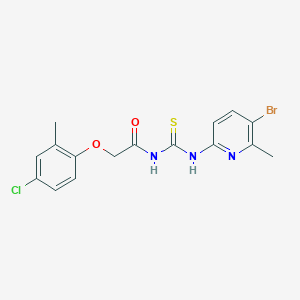 N-[(5-bromo-6-methylpyridin-2-yl)carbamothioyl]-2-(4-chloro-2-methylphenoxy)acetamide