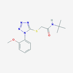 molecular formula C14H19N5O2S B315577 N-(tert-butyl)-2-{[1-(2-methoxyphenyl)-1H-tetraazol-5-yl]thio}acetamide 
