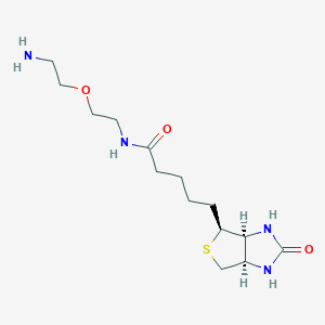 molecular formula C14H26N4O3S B3155776 1H-Thieno[3,4-d]iMidazole-4-pentanaMide, N-[2-(2-aMinoethoxy)ethyl]hexahydro-2-oxo-, (3aS,4S,6aR)- CAS No. 811442-85-0