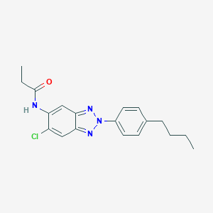N-[2-(4-butylphenyl)-6-chloro-2H-benzotriazol-5-yl]propanamide