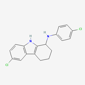 6-chloro-N-(4-chlorophenyl)-2,3,4,9-tetrahydro-1H-carbazol-1-amine