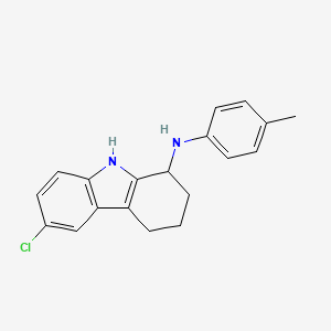 molecular formula C19H19ClN2 B3155851 6-chloro-N-(p-tolyl)-2,3,4,9-tetrahydro-1H-carbazol-1-amine CAS No. 812649-19-7