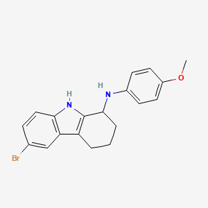 molecular formula C19H19BrN2O B3155855 6-bromo-N-(4-methoxyphenyl)-2,3,4,9-tetrahydro-1H-carbazol-1-amine CAS No. 812649-20-0
