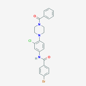 molecular formula C24H21BrClN3O2 B315588 N-[4-(4-benzoyl-1-piperazinyl)-3-chlorophenyl]-4-bromobenzamide 